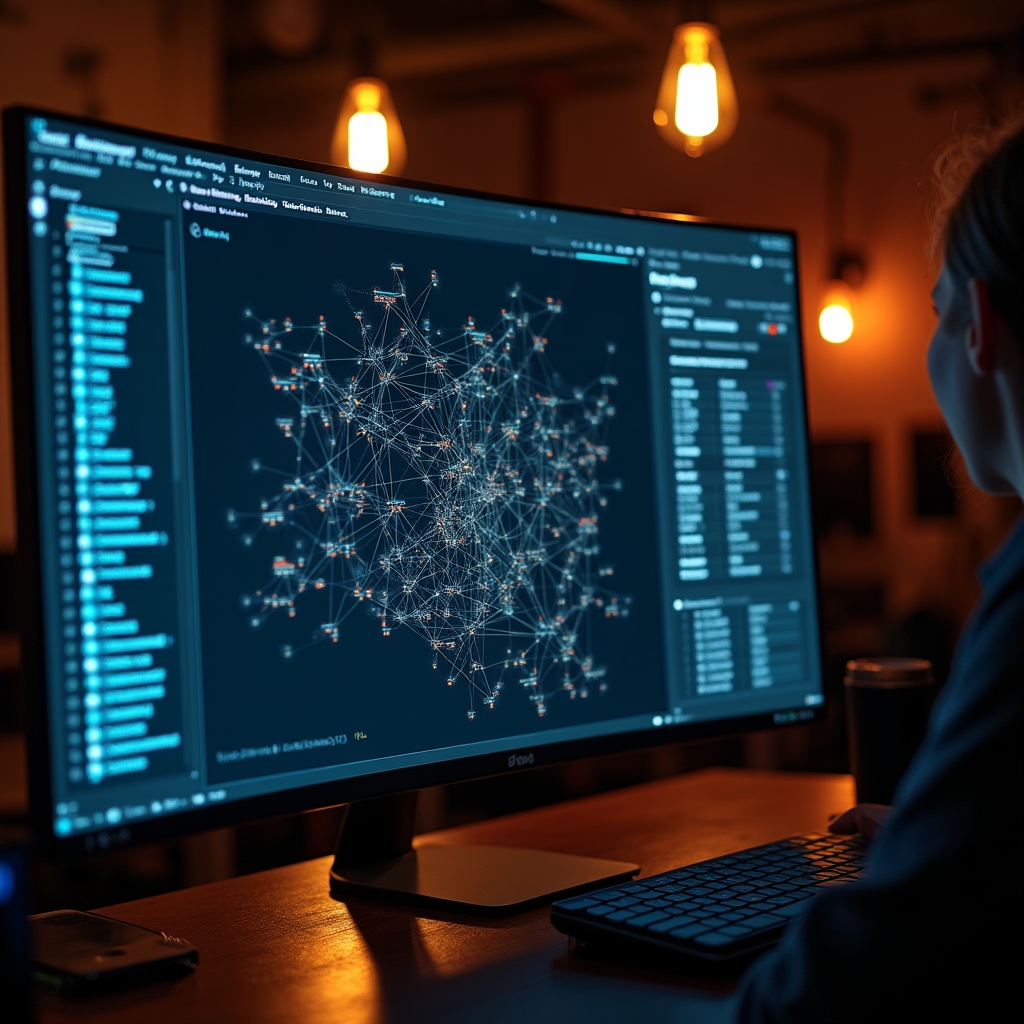 Crawl data visualization showing URL paths and crawl depth mapping on a technical dashboard